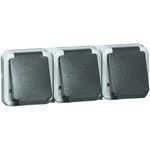 Hochköpper 00312771 3-way grey without socket SCHUKO