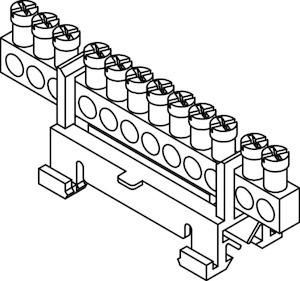 Pollmann 2020202 N12, 12-pol.bl neutral terminal