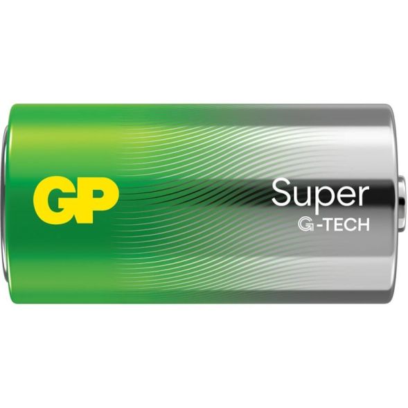 GP SUP14A784C2 SuperAlkaline C Baby, 1.5V LR14, 2-pack blister