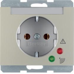 Berker 41527104 SCHUKO socket with surge protection stainless steel, painted Berker K.5