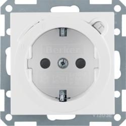 Berker 47081909 SCHUKO socket with residual current device polar white matt Berker S.1/B.3/B.7