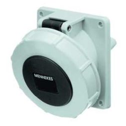 Mennekes 1806 panel mount socket TwinCONTACT 32A 4-pole 7h 500V IP67
