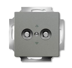 Busch-Jaeger 2095 UC-803 flush-mounted potential equalization plug, 2-way, metallic grey