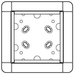 Ritto 1883120 surface-mounted frame 1 module slot, silver