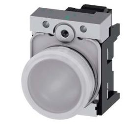 Siemens 3SU1152-6AA60-3AA0 indicator light 22mm round white lens smooth