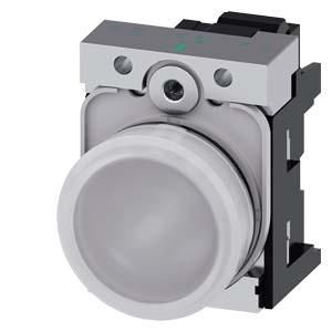 Siemens 3SU1152-6AA60-3AA0 indicator light 22mm round white lens smooth