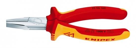 Knipex 20 06 160 chrome insulated 160mm1000V flat nose pliers