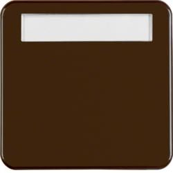 Berker 162901 rocker with labelling field brown, glossy wg Up IP44