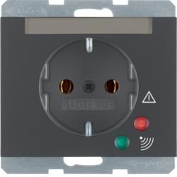 Berker 41527106 SCHUKO socket with surge protection anthracite, matt Berker K.1
