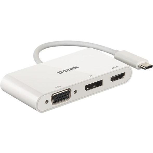 D-Link DUB-V310 USB-C 3-Port Video Adapter with HDMI &amp;amp; Di Hub