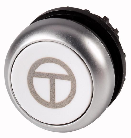 Eaton M22-DW-X11 push button, flat, white symbol tap, momentary, 101673