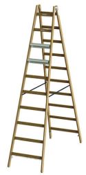 PROTEC.class PHSSLASE10 PHSLAE10 + aluminum steps one-sided 2x10 wooden stepladder