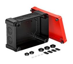 OBO Bettermann X25 SW-RO 286x202mm black, cover red cable junction box, 2005164