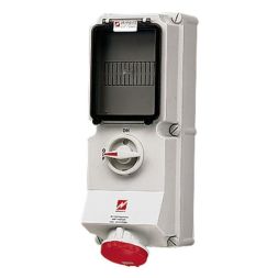 Mennekes 6059A DUO 63A 4-pole 6h 400V IP44 wall socket