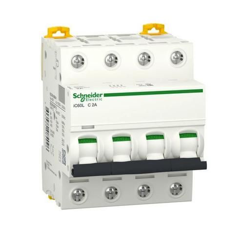 Schneider Electric A9F94402 IC60L 4-pole C2A circuit breaker