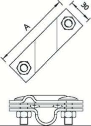 OBO Bettermann 2760 B-20 VA stainless steel 20mm connection lug, 5001625