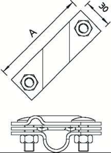 OBO Bettermann 2760 B-20 VA stainless steel 20mm connection lug, 5001625