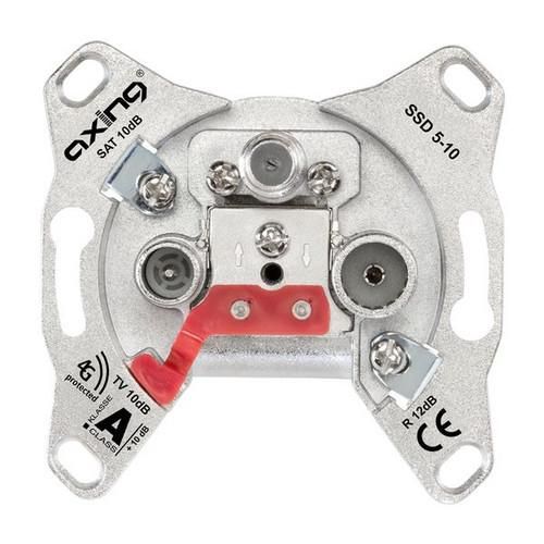 Jung SSD5-10 3-hole Univ.SAT BK through box