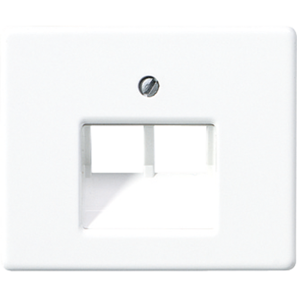 Jung SL569-2UAWW cover for IAE/UAE connection boxes 2 x 8-pin, painted aluminium, SL series, alpine white
