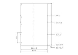 GSAB 88M2000 for distribution columns 1208x818 mounting plate