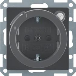 Berker 47086086 SCHUKO socket with residual current device anthracite including Berker Q.1/Q.3