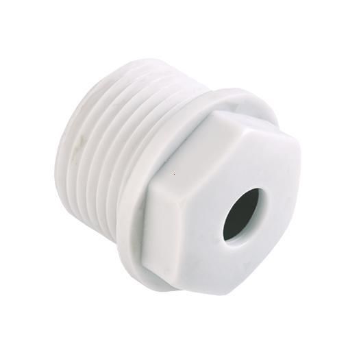 Kaiser plastic RAL7035 with bore AGRO screw nipple M63x1,5, 1620.63