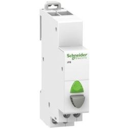 Schneider Electric A9E18038 IBP grey 1S+LED green 12-48V button