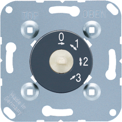 Jung 1101-4 rotary switch, 3-stage switch with OFF position 16 AX 250 V ~ 250 V ~, anthracite