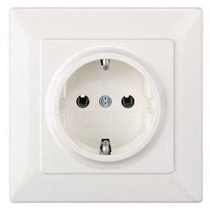 Siemens 5UB1580 SCHUKO socket complete unit titanium white