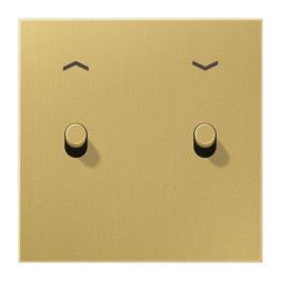 Jung ME12-5PCR25 cover with rocker arm, cylinder, 1-way, 2 rocker arms, with arrow symbols, series LS 1912, brass classic