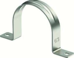 OBO Bettermann 605 16 V4A two-lobed 16mm fastening clamp, 1018661