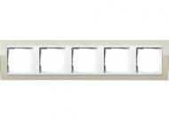 Gira 0215773 5-way cover frame for pure white Gira Event Clear Sand