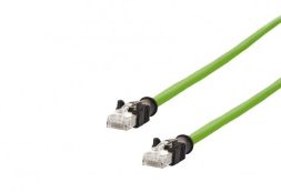 METZ CONNECT 2.0m RJ45 plug straight 8-pin green connection cable, 142M2X55020