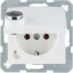 Berker 41631909 S.1 polar white matt socket SCHUKO