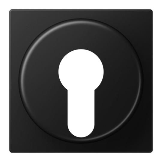 Jung A528PLSWM cover for key switch with dismantling protection, thermoplastic painted, series A, graphite black matt