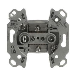 Busch-Jaeger 0231-101 antenna socket insert radio/TV, 2 connections/through socket