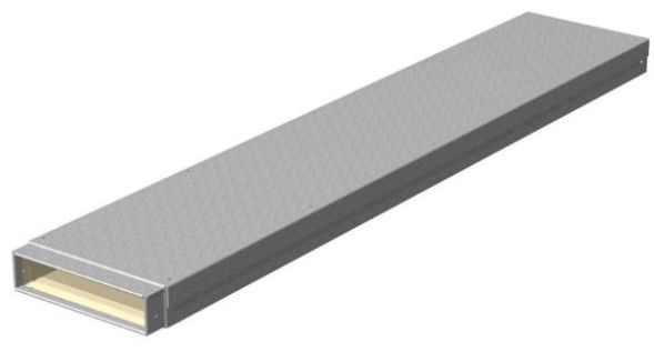 Wichmann IF1260100v Instafix Straight 1000x260x100mm galvanized fire protection duct