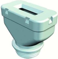 OBO Bettermann 106 FL M32 9 39 stone grey flat cable gland, 2013018