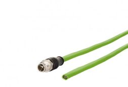 METZ CONNECT M12 connector straight 8-pin X-coded 1.0m connection cable, 142M2X10010