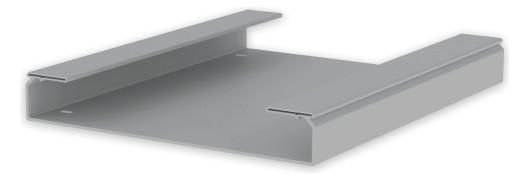 Unex 66401 light grey RAL7035 60x400 U23X unperforated cable tray