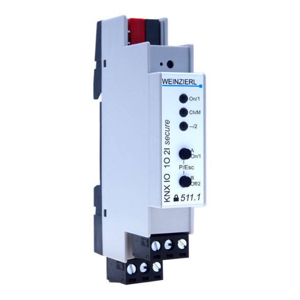 WEINZIERL 5327 KNX switching actuator | 1-way, 2 binary inputs, KNX Secure