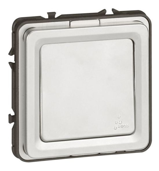 Legrand 077821 cross switch Soliroc not illuminated, (chrome)