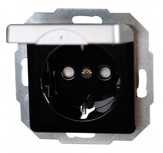 Kopp 914920085 socket 1f MILANO, steel