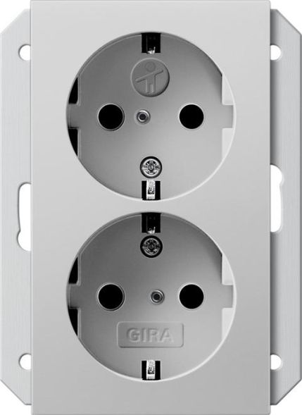Gira 2735015 2f SH for flush-mounted box 1.5f Sys 55 gr socket SCHUKO