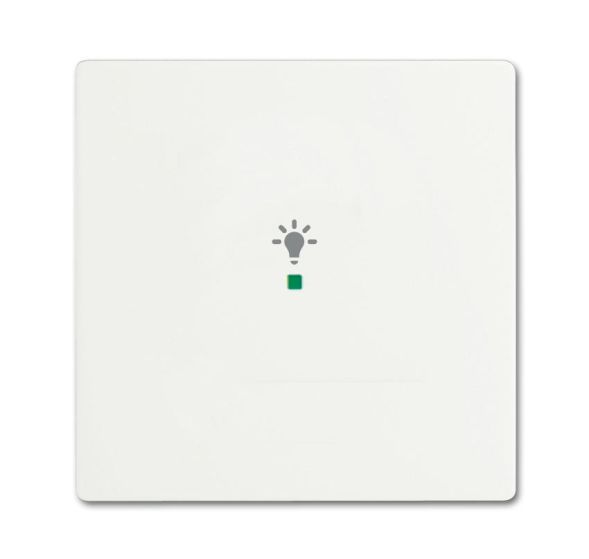 Busch-Jaeger 6231-10-884 Rocker, 1-way, with symbol &amp;#039;light&amp;#039; studio white matt