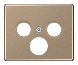 Jung SL561SATGB cover for universal satellite/BK sockets, painted aluminium, SL series, gold-bronze