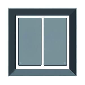 Issendorff 30224 LCN-GTS2B black with 2 buttons glass keypad