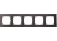 MERTEN MEG4050-3669 frame 5-way slate/aluminium