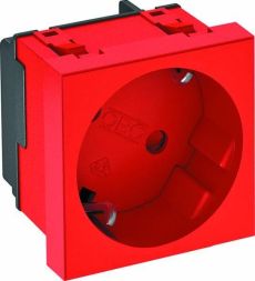 OBO Bettermann 6120079 33° 1-f. 250V 10/16A signal red RAL3001 socket SCHUKO