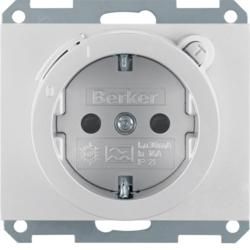 Berker 47087003 SCHUKO socket with residual current device Alu Berker K.5